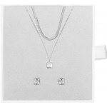 Franco Bene Diamond set náhrdelník a náušnice stříbrný 2279 – Zboží Mobilmania