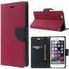 Pouzdro a kryt na mobilní telefon Apple Pouzdro Mercury Apple iPhone 6 Plus / 6S Plus Fancy Diary hot růžové/NAVY