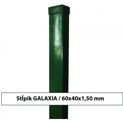 RETIC Plotový sloupek GALAXIA ZN+PVC 60x40x1,5x2600, zelený GZ260OR