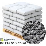Kameny.cz Nero mramorové valounky Vyberte si balení: Paleta - 54 x 20 Kg - DOPRAVA ZDARMA – Zboží Dáma