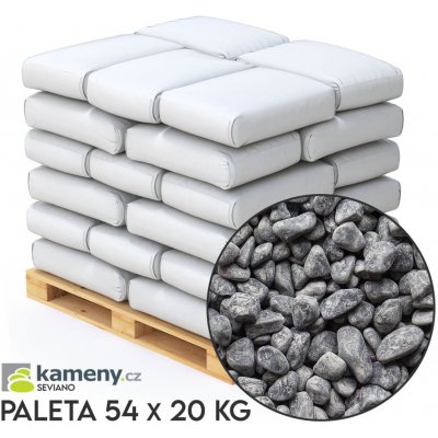 Kameny.cz Nero mramorové valounky Vyberte si balení: Paleta - 54 x 20 Kg - DOPRAVA ZDARMA – Zboží Dáma