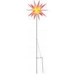 LED světelná dekorace VidaXL červená hvězda na kolíku 57 cm – Hledejceny.cz
