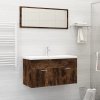 Koupelnový nábytek Nábytek XL 2dílný set koupelnového nábytku kouřový dub kompozitní dřevo