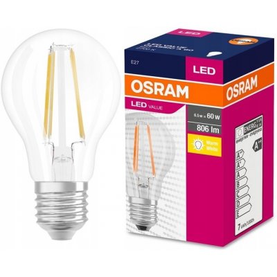 Ledvance LED E27 7,0W 2700K 806lm Value Filament A-klasik – Hledejceny.cz