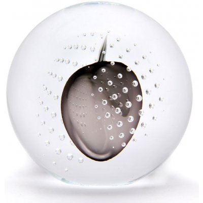 Artcristal Bohemia Skleněné těžítko koule 05, Kouřově černá, 6 cm | České sklo z rodinné sklárny – Zboží Dáma