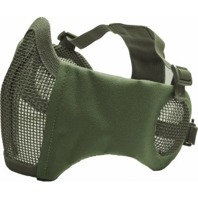 Faceprotector ASG mřížkový s chrániči uší měkčený olivový – Hledejceny.cz