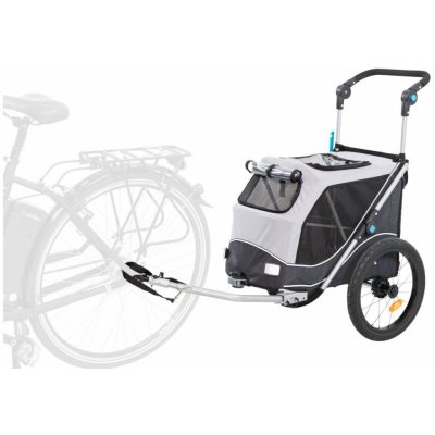 Vozík za kolo Trixie s funkcí rychlého skládání šedý S 58 x 93 x 74/114 cm – Zboží Dáma
