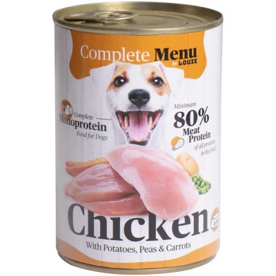 Louie Dog Complete Menu Dog Chicken Monoprotein 8 x 400 g