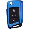 Klíč COVERKEYS Obal na klíč, kryt klíče Škoda Kodiaq I (2016 - 2024) metalický, modrý