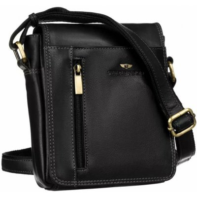 Peterson pánská kožená taška přes rameno PTN TB-7032 BLACK – Sleviste.cz