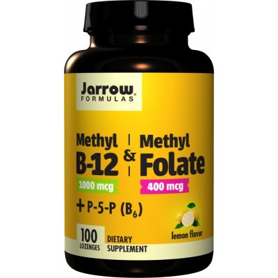 Jarrow Methyl B-12 & Methyl Folate 1000 mcg 400mcg 100 pastilek – Sleviste.cz