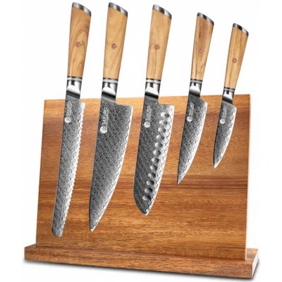 Sakuro Kuchyňský set 5 nožů s magnetickým stojanem Olive – Zboží Dáma