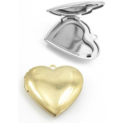Nerezový otevírací přívěsek Srdce 29mm - 1Ks - Light Gold SL – Zboží Dáma