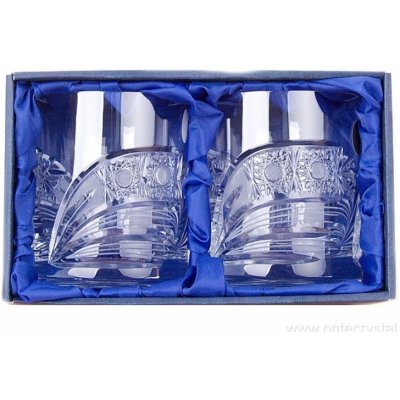 Bohemia Crystal sada 2 broušených sklenic na whisky brus Kometa 330 ml – Zboží Mobilmania
