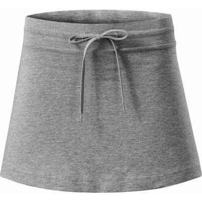 Malfini dámské šortky a sukně do áčka 2v1 s elastanem šedý melír tmavý – Zboží Mobilmania