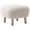 Taburet &Tradition Pouf Little Petra ATD1, oak / Sheepskin Moonlight