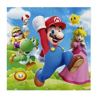 Cakesicq papírové ubrousky Mario 33x33cm 10ks – Zboží Dáma