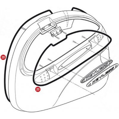 GIVI Z 726 těsnění hlavního víka kufru E 41 Keyless, černé | Zboží Auto
