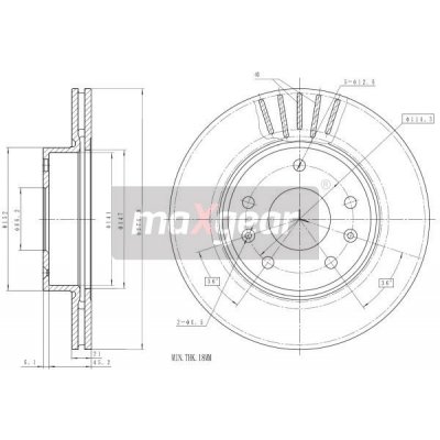 Brzdový kotouč LAND ROVER přední FREELANDER 00- 9860910 MAXGEAR – Hledejceny.cz