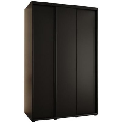 DobreSny Davos s posuvnými dveřmi 150 cm černá / černé pojezdy – Sleviste.cz