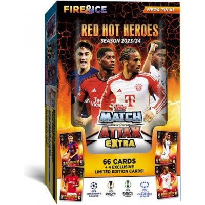 Topps CHAMPIONS LEAGUE EXTRA 2023/24 Mega Tin 1 Red Hot Heroes Krabička – Zboží Mobilmania