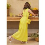 Abel & Lula overal plisovaný šifónový žluto-zelený – Zboží Dáma