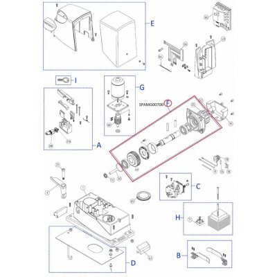 NICE SPAMG00700 kit převodovky pro Robus350/ 400, Road400 – Zbozi.Blesk.cz