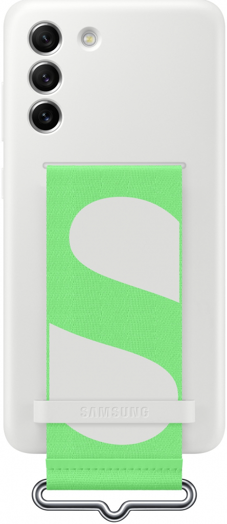 Samsung Silicone Cover with Strap Galaxy S21 FE 5G bílé EF-GG990TWEGWW