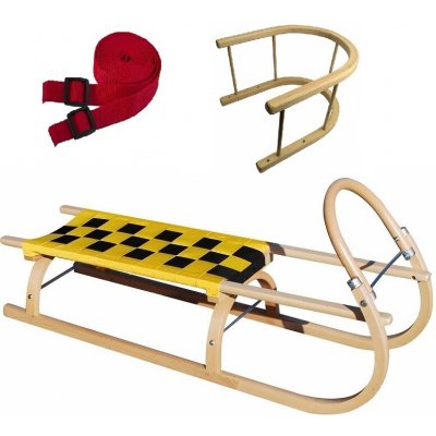 Sulov Sáně dřevěné 67 délka 110 cm + ohrádka + popruh – Sleviste.cz