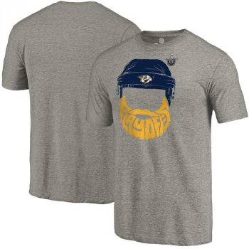 Fanatics Apparel tričko Nashville Predators 2017 Stanley Cup Playoffs Participant Full Beard tri-Blend