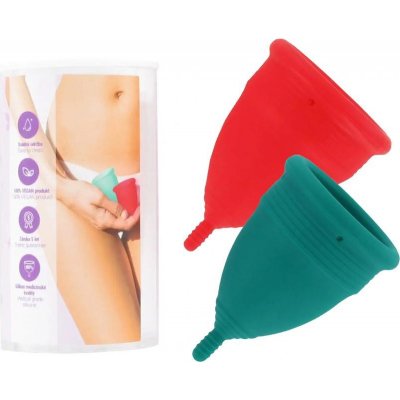 IntimFitness menstruační kalíšky sada zelený 25 ml + červený 30 ml – Zboží Mobilmania