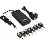 Inline® Univerzální napájecí zdroj pro notebooky, 90 W, USB, 100-240 V, černý s 8 vyměnitelnými zástrčkami