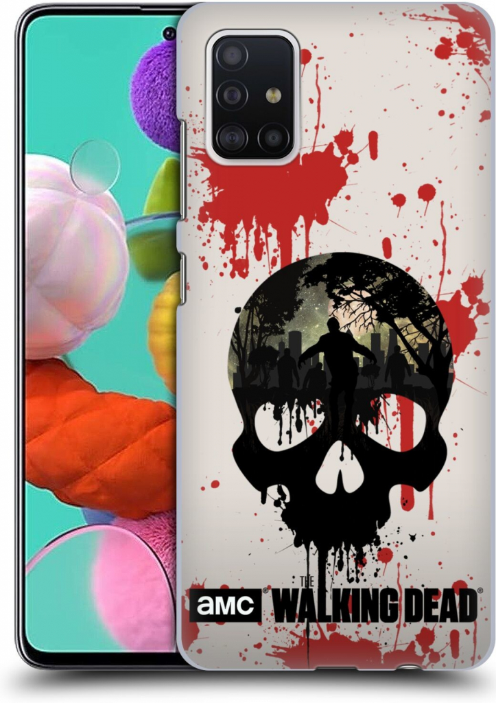Pouzdro Head Case Samsung Galaxy A51 Živí mrtví - Lebka