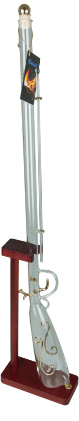 Detesk Švestka 40% 0,35 l (dárkové balení puška na dřevěném stojanu)