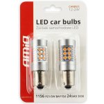 Žárovky LED CANBUS 3030 24SMD 1156 BAU15S PY21W Amber 12V/24V, AMiO 02580 – Sleviste.cz