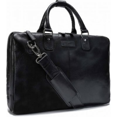 Valmio kožená taška Monte black Hnědá – Zboží Mobilmania