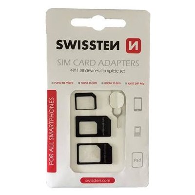 Swissten redukce na SIM kartu (Nano, Micro, Mini SIM) – Zbozi.Blesk.cz