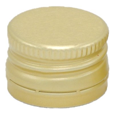Zavařovací sklo Hliníkové víčko na lahev ZLATÉ 24 mm s pojistným kroužkem Počet kusů v balení: 1 – Zboží Mobilmania