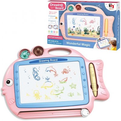 HM Studio Kreslící tabulka rybka 2 v 1 oboustranná – Zboží Mobilmania