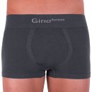 Gino bezešvé boxerky Micro Cotton Long Tmavě šedé