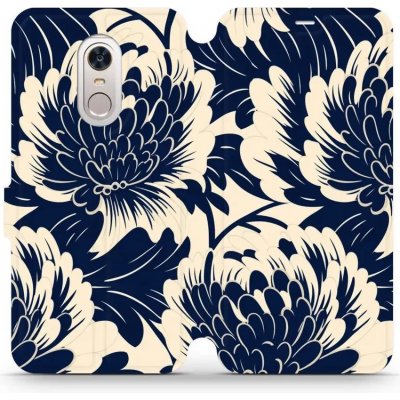 Mobiwear - Xiaomi Redmi 5 Plus - VA40S Modré a béžové květy – Zboží Mobilmania