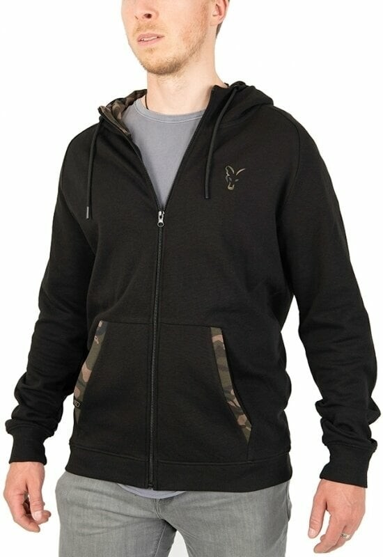 Fox Fishing Mikina Lightweight Zip Hoody Black/Camo Print