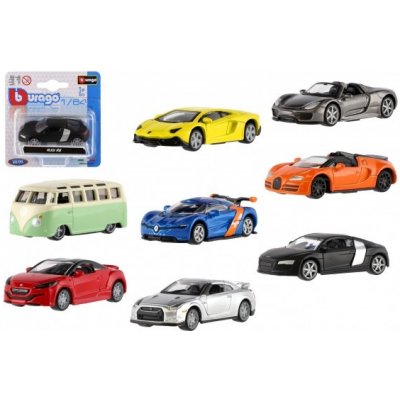 Teddies Bburago Auto 7-8cm kov/plast mix druhů na kartě 1:64 – Zbozi.Blesk.cz