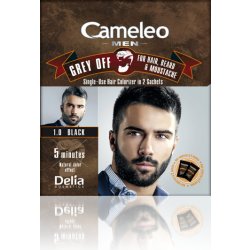 Delia Cosmetics Cameleo Men jednorázová barva pro okamžité zakrytí šedin 1.0 Black 2 x 15 ml