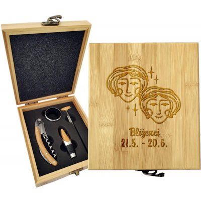 Sablio Dárková sada na víno Blíženci: 147×168×49 mm – Hledejceny.cz
