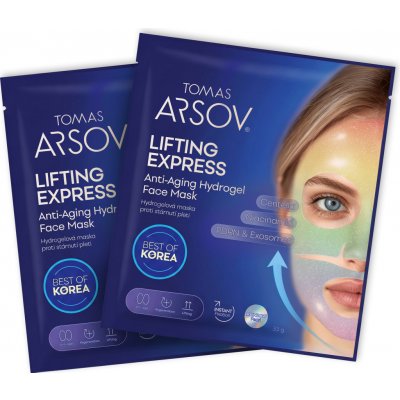 Tomas Arsov LIFTING EXPRESS ANTI-AGING Hydrogelová maska proti stárnutí pleti 2 x 33 g – Zboží Dáma
