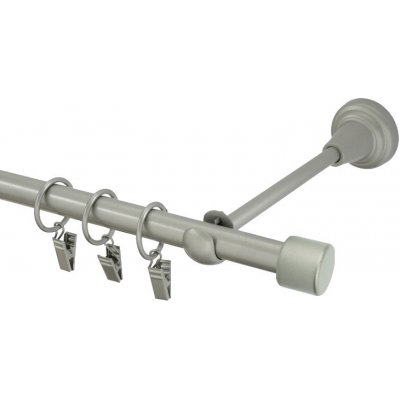 HEBR Garnýž Válec matná stříbrná jednoduchá 140 cm – Hledejceny.cz