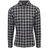 Dámská košile Premier Workwear dámská bavlněná kostkovaná košile Ocelově šedá / černá