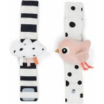 Done BY Deer Set 2ks chrastítek na zápěstí Happy Clouds Růžové – Zboží Mobilmania