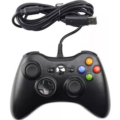 PSko drátový ovladač pro Xbox 360 černý 5982 – Zboží Živě